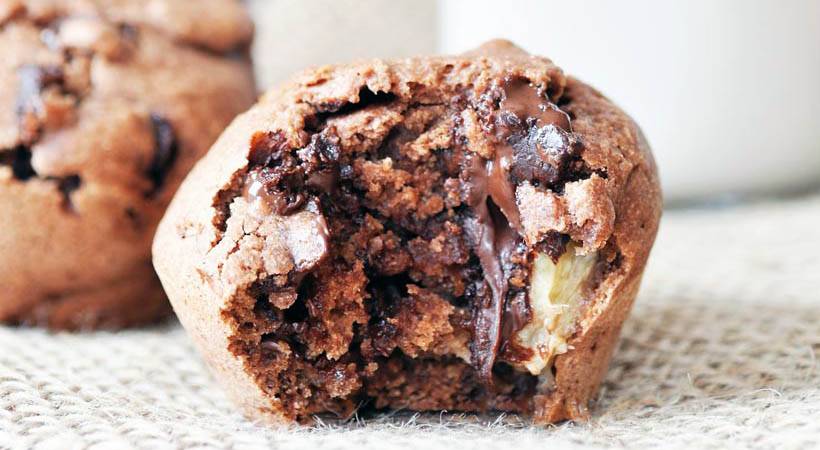 Veganski recept: Zdravi čokoladno-bananini muffini
