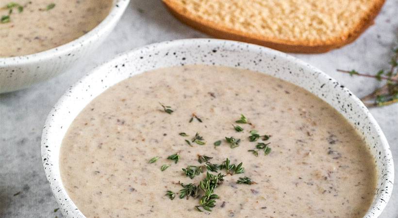 Veganski recept: Kremna gobova juha