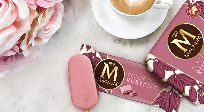 Magnum lansiral prvi sladoled z rozasto Ruby čokolado!