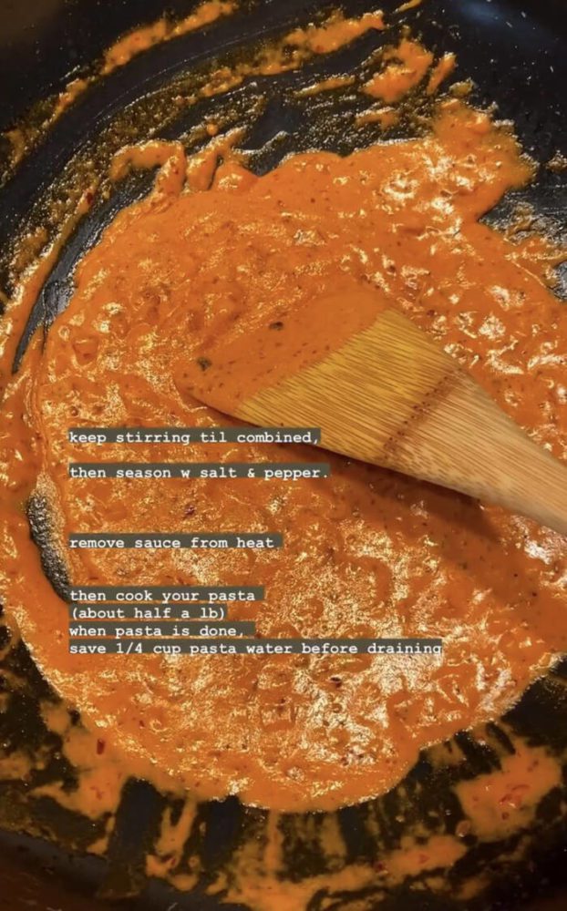 Gigi Hadid delila svoj slasten recept za pikantno omako z vodko za testenine