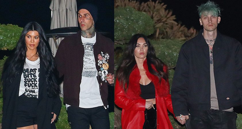 Megan Fox & Machine Gun Kelly in Kourtney Kardashian & Travis Barker na dvojnem zmenku!