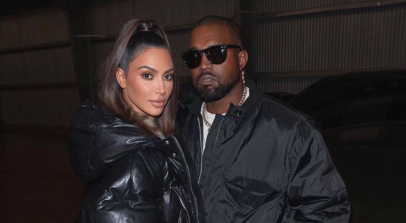 Kim Kardashian in Kanye West fotografirana skupaj na večerji