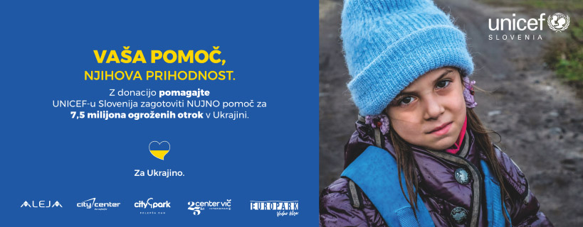SES Slovenija skupaj z Unicefom na pomoč družinam v Ukrajini