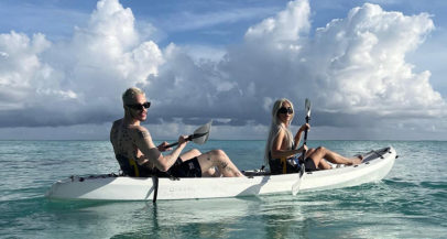 Kim Kardashian in Pete Davidson na Tahitiju živita svoje sanjsko življenje