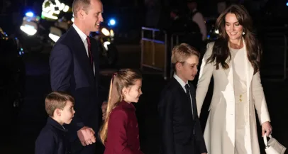 Princ William, Kate Middleton, princ George in Louis, princesa Charotte - Modna.si
