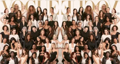 Na zadnji naslovnici britanske revije Vogue 40 zvezdnic, brez Kardashiank, Gisele,... - Modna.si
