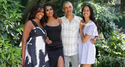 Michelle, Barack, Sasha, Malia Obama - Modna.si