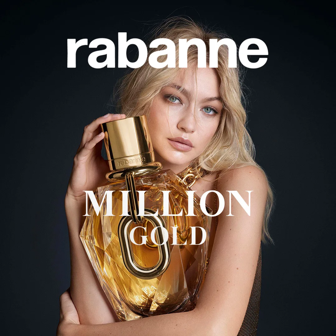 Rabanne razkril novi obraz dišave ‘Million Gold For Her’: Gigi Hadid