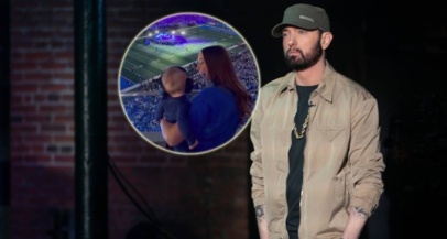 Eminemovo srce se stopi: Njegov vnuk prvič v živo gledal njegov nastop - Modna.si