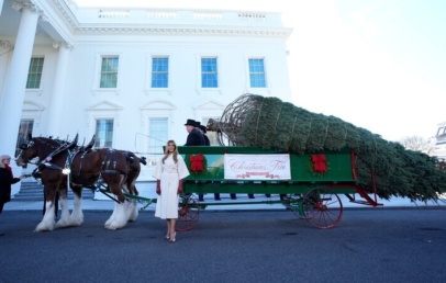 Melania Trump pokazala praznično okrašeno Belo hišo in Lego portret Donalda Trumpa! - Modna.si