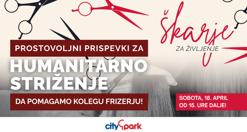 V Cityparku to soboto dobrodelno striženje
