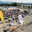 Urbani pilates na streho Cityparka privabil več kot 100 deklet